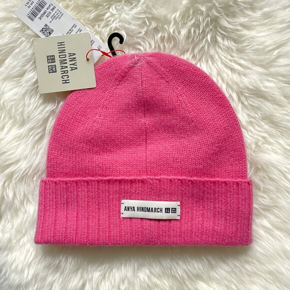 Anya Hindmarch x Uniqlo Cashmere Knitted Beanie - Unisex - Pink main image 5